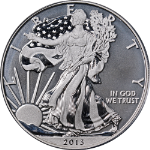 2013-W Silver American Eagle $1 ANACS Enhanced EU70 First Day Issue