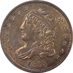 1833 Bust Half Dime OGH PCGS AU58 Superb Eye Appeal Strong Strike