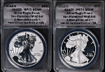 2012-S Silver American Eagle $1 2 Coin Set ANACS Reverse PR70 &amp; PR70 1st Strike
