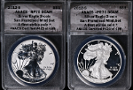 2012-S Silver American Eagle $1 2 Coin Set ANACS Reverse PR70 & PR70 1st Strike