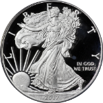 2017-W Silver American Eagle $1 ANACS PR70 DCAM First Strike Label