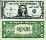 FR. 1608* $1 1935-A Silver Certificate Mule *-A Block AU+ Star