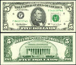 FR. 1985 F $5 1995 Federal Reserve Note Atlanta F-G Block Superb CU