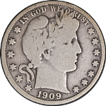 1909-S Barber Half Dollar