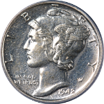 1942 Mercury Dime Proof PCGS PR64 Superb Eye Appeal Strong Strike