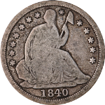 1840-O Seated Liberty Half Dime - No Drapery