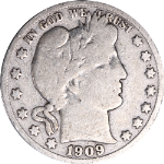 1909-S Barber Half Dollar