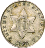 1853 Three (3) Cent Silver