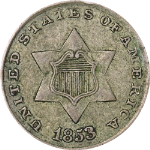 1853 Three (3) Cent Silver