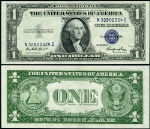 FR. 1614 $1 1935-E Silver Certificate N-I Block Gem CU