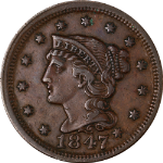 1847 Large Cent - Choice