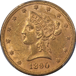 1890-P Liberty Gold $10 PCGS MS60 Nice Eye Appeal Nice Strike
