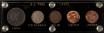 1845-1961 U.S. Cents Type Set - 5pc Bulk Lot