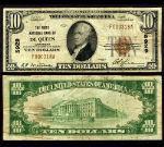 De Queen AR $10 1929 T-2 National Bank Note Ch #5929 First NB Fine+