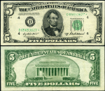 FR. 1963 D* $5 1950-B Federal Reserve Note D-* Block VF+ Star