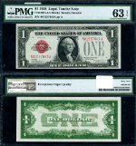 FR. 1500 $1 1928 Legal Tender A-A Block Choice PMG CU63 EPQ