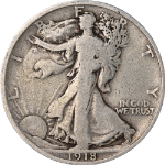 1918-D Walking Liberty Half Dollar Nice Circ - Great Set Builder - STOCK