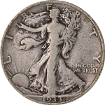 1933-S Walking Liberty Half Dollar Nice Circ - Great Set Builder - STOCK