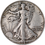 1942-S Walking Liberty Half Dollar Nice Circ - Great Set Builder - STOCK