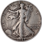 1943-S Walking Liberty Half Dollar Nice Circ - Great Set Builder - STOCK