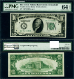 FR. 2001 D $10 1928-A Federal Reserve Note Cleveland D-A Block Choice PMG CU64 EPQ