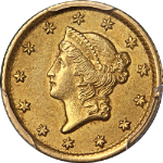 1853-O Type 1 Liberty Gold $1 PCGS AU58 Nice Eye Appeal Strong Strike