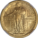 2016-W Gold Centennial - Standing Liberty Quarter - NGC SP70 Brown Label - STOCK