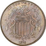 1868 Shield Nickel - Whizzed