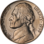 1939-D Jefferson Nickel - Gemmy