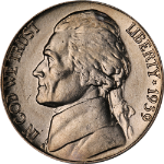1939-D Jefferson Nickel - Gemmy