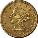 1889 Liberty Gold $2.50 XF/AU Details Decent Eye Appeal Nice Strike