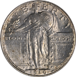 1916 Standing Liberty Quarter PCGS MS62 FH Key Date Great Eye Appeal