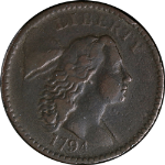 1794 Large Cent Choice F+ S.44 R.1+ Great Eye Appeal Nice Strike