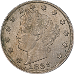 1889 Liberty V Nickel Nice BU+ Nice Eye Appeal Strong Strike