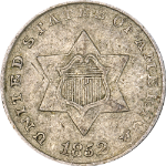 1852 Three (3) Cent Silver
