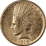1916-S Indian Gold $10 Nice XF Details Decent Eye Appeal Nice Strike