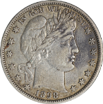 1898-P Barber Half Dollar Choice XF Great Eye Appeal Nice Strike