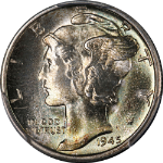 1945-S Mercury Dime Micro S PCGS MS67 Superb Eye Appeal Strong Strike
