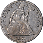 1871-CC Seated Liberty Dollar PCGS XF45 Key Date Nice Eye Appeal Nice Strike