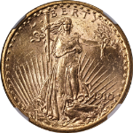 1910-S Saint-Gaudens Gold $20 NGC MS63 Superb Eye Appeal Strong Strike