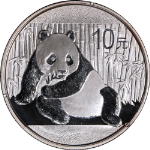 2015 China 10 Yuan 1 Ounce Silver Panda BU - STOCK
