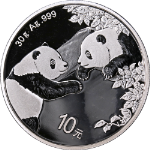 2023 China 10 Yuan 30 Gram Silver Panda BU - STOCK