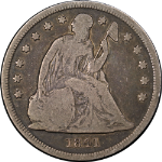 1841 Seated Liberty Dollar Choice G/VG Superb Eye Appeal Strong Strike