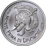 2023 Intaglio Mint 2 Ounce Silver Death Before Dishonor Roman Skull High Relief