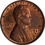 1911-D Lincoln Cent - Lots of Red