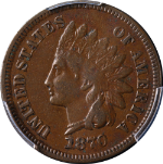 1870 Indian Cent PCGS XF40 Superb Eye Appeal Strong Strike