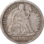 1890-P Seated Liberty Dime
