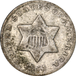1851 Three (3) Cent Silver