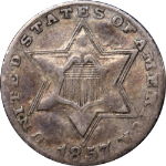 1857-P Three (3) Cent Silver