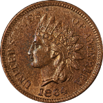 1864 &#39;L&#39; Indian Cent Choice BU++ Key Date Superb Eye Appeal Strong Strike